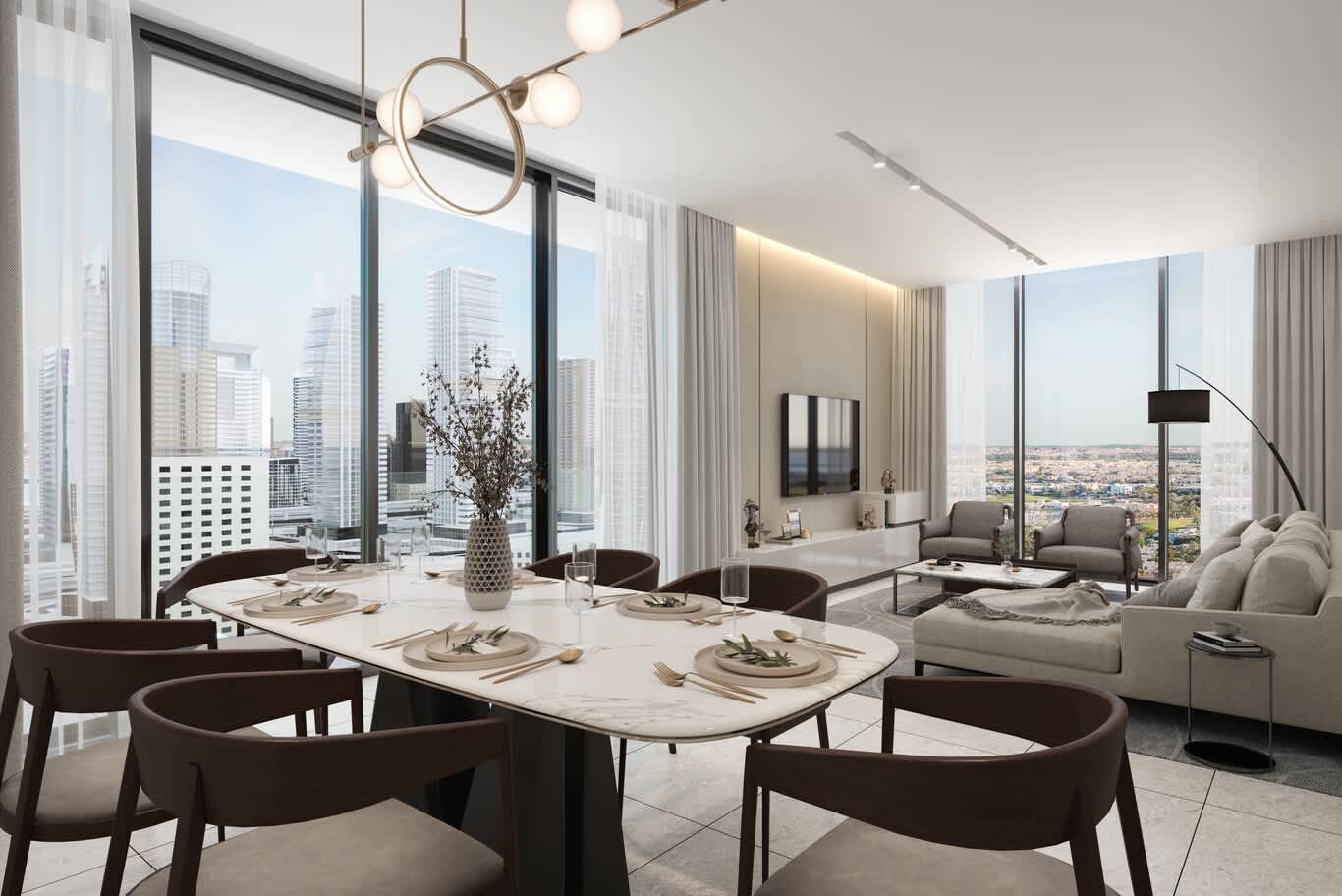 Al Reem apartment dining area