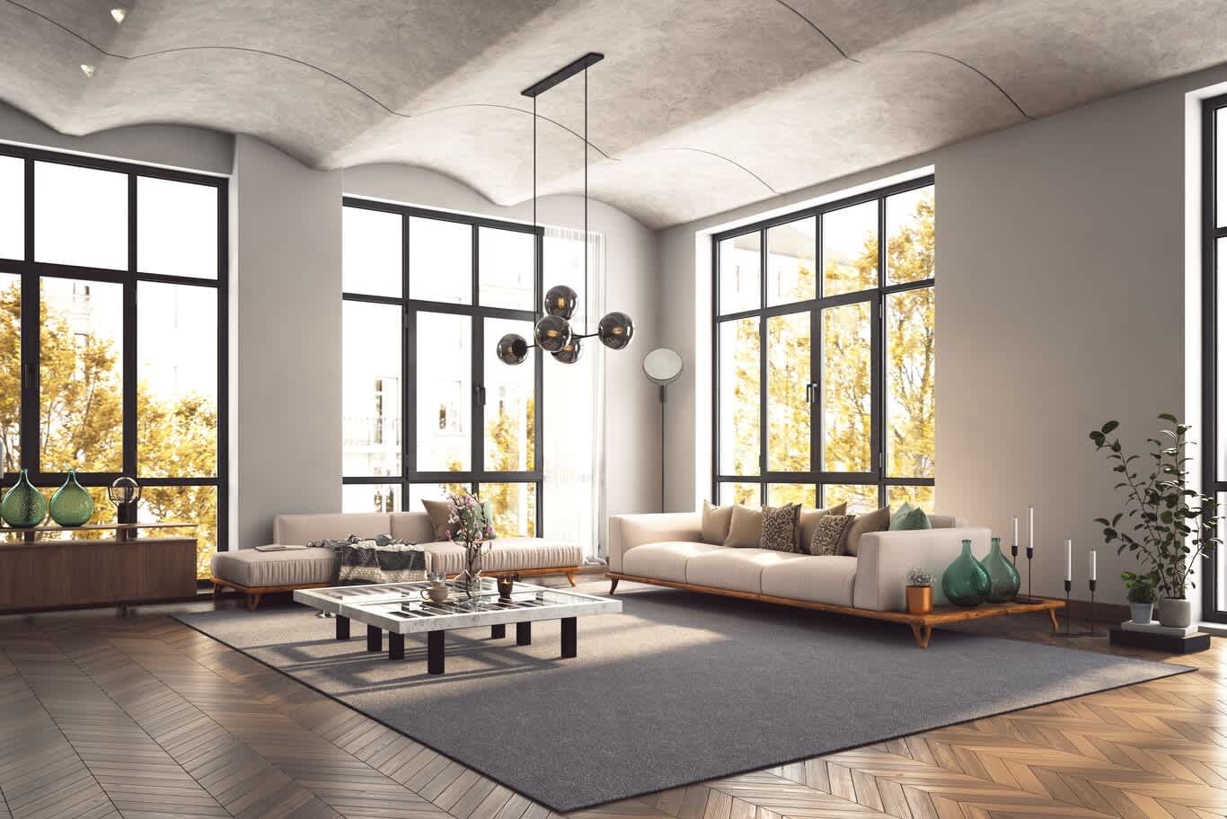 lime plaster walls villa