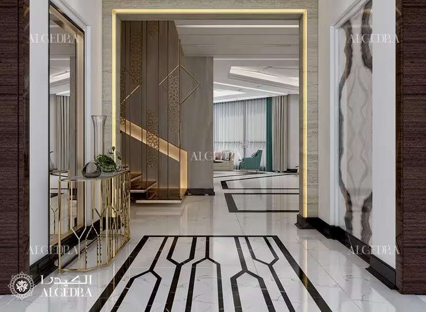 تصميم داخلي لمدخل الفيلا