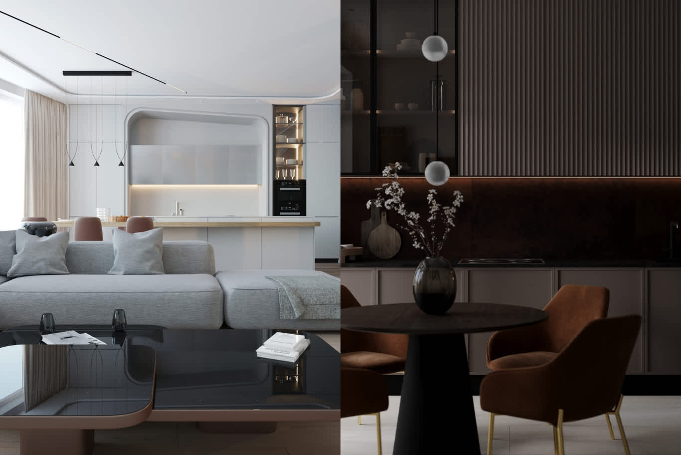 open-plan apartment interior Doha