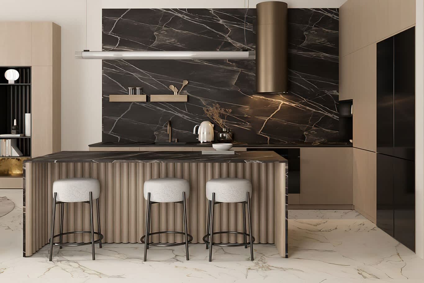 Calacatta marble countertops