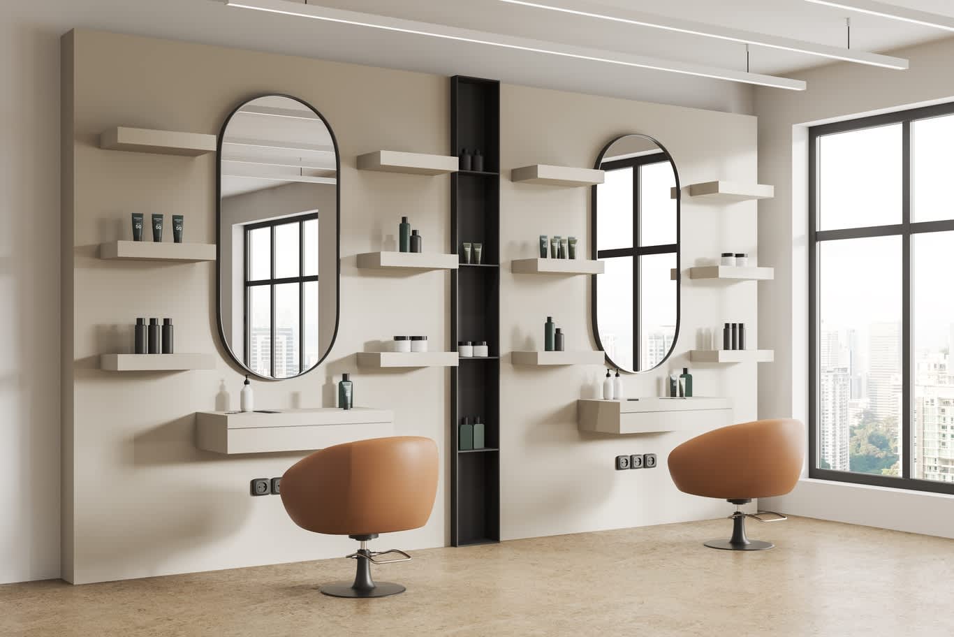 تصميم صالون تجميل عصري