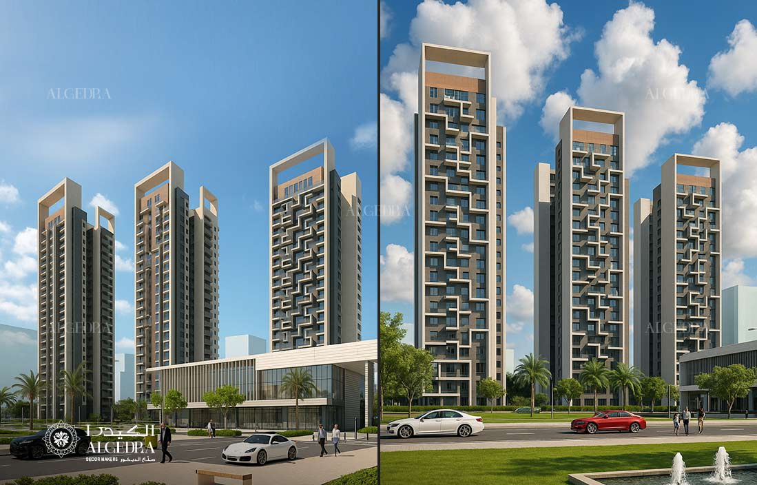 تصميم مبنى ضيافة دبي نخلة جميرا