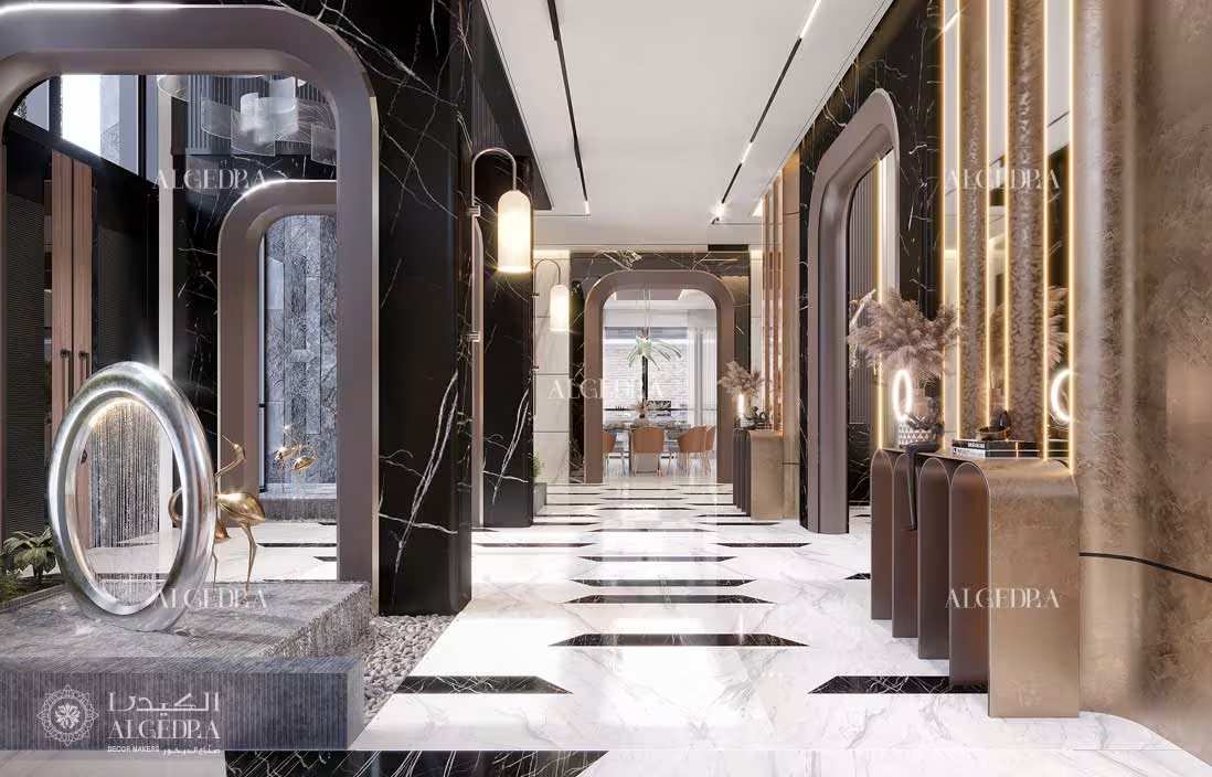 تصميم داخلي لمدخل الفيلا