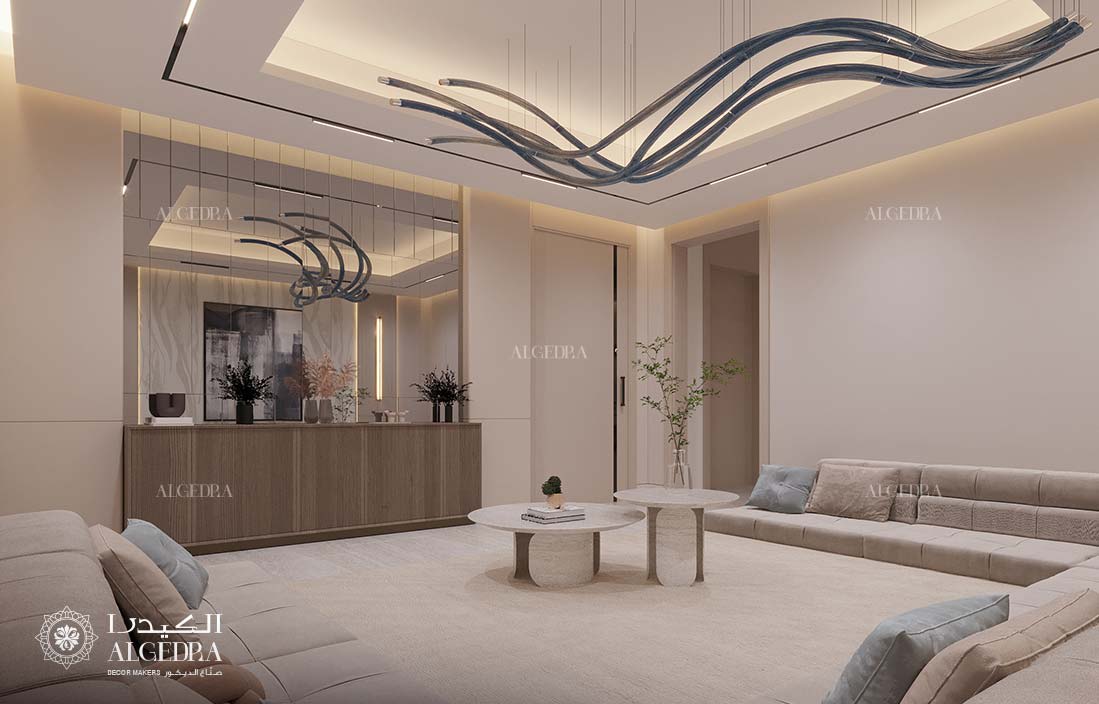 renovated villa living room Abu Dhabi