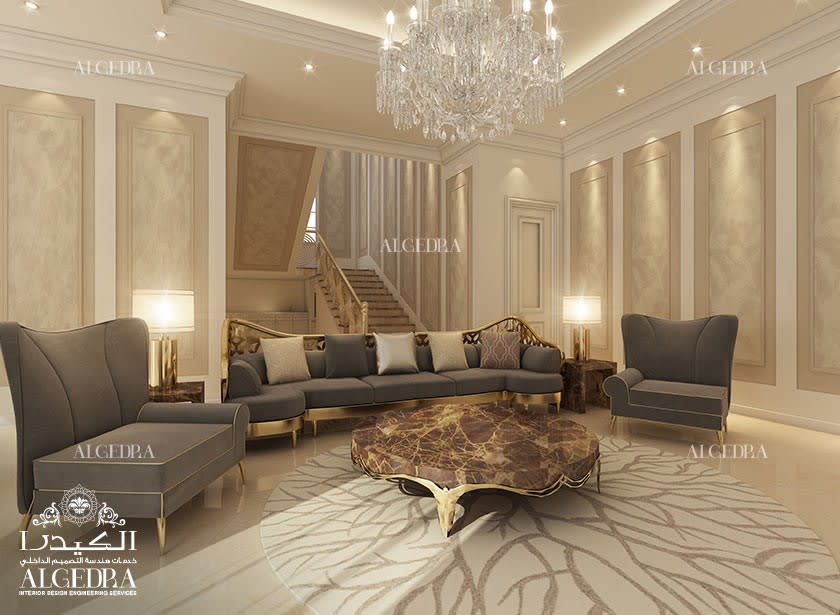 beautiful family room design by algedra