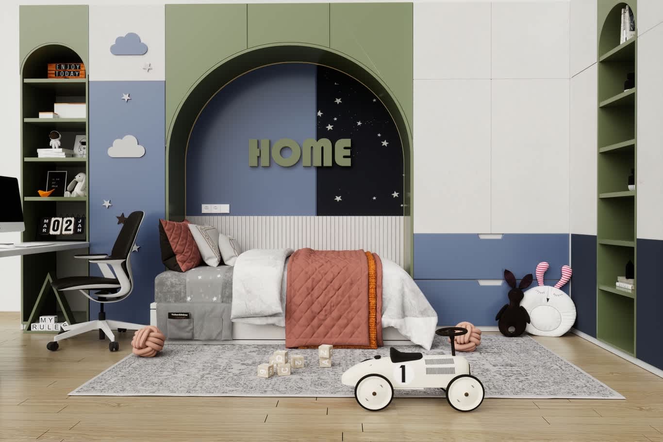 3 kids bedroom design