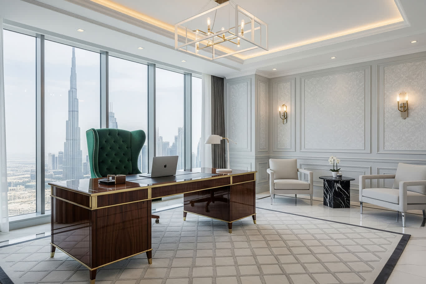 أفكار تصميم مكتب منزلي مع غرفة أشغال