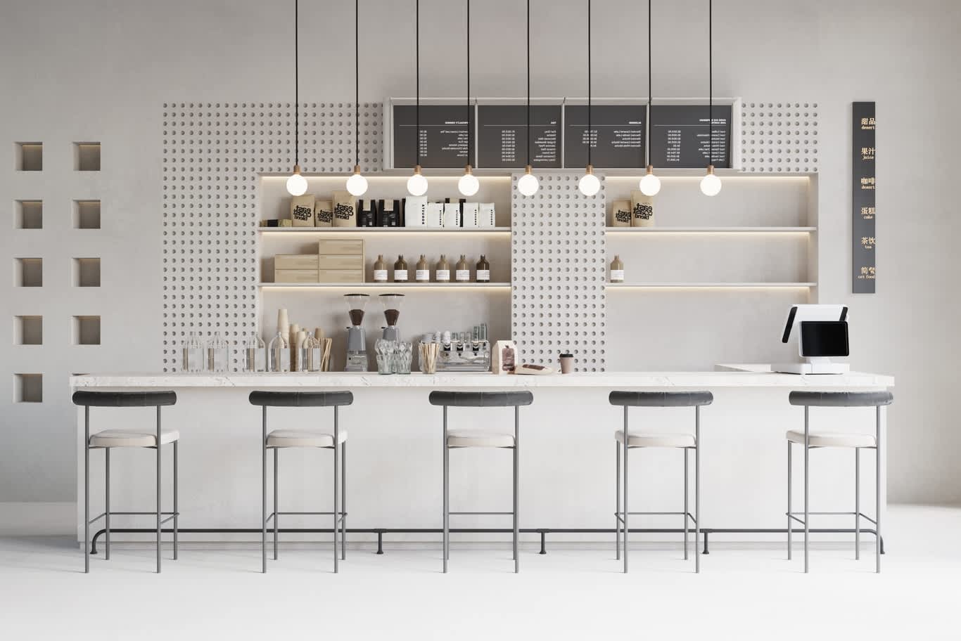 vintage café interior design style