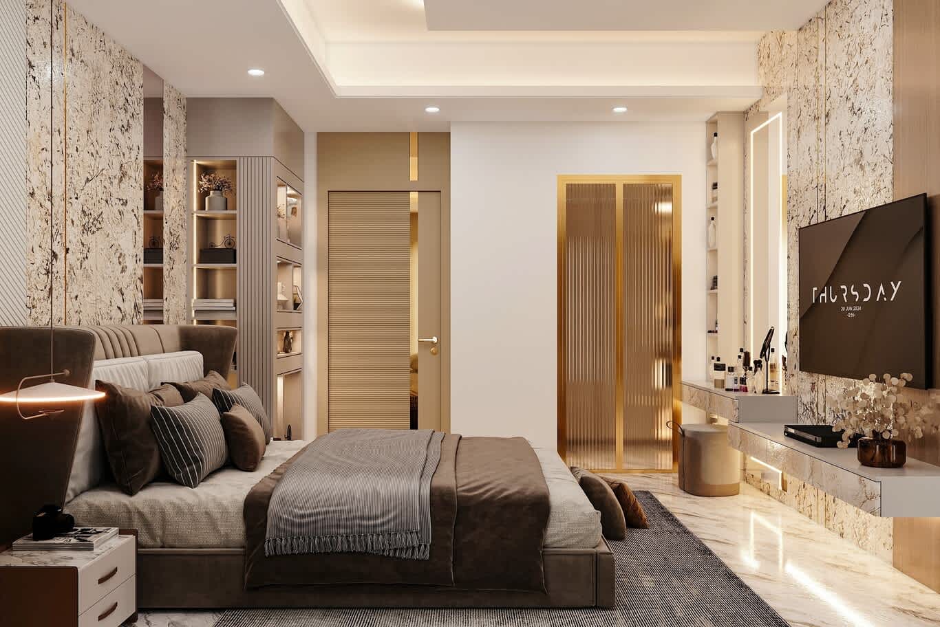 Al Shamkha villa bedroom and bathroom