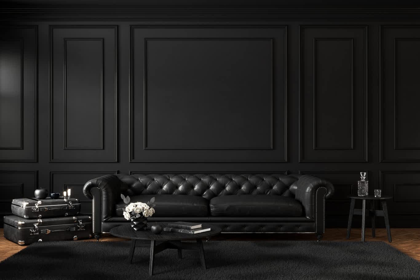 black color in interior design
