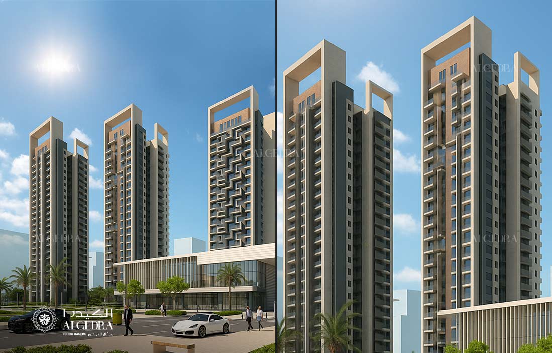 تصميم برج مكاتب المنطقة الصناعية الشارقة