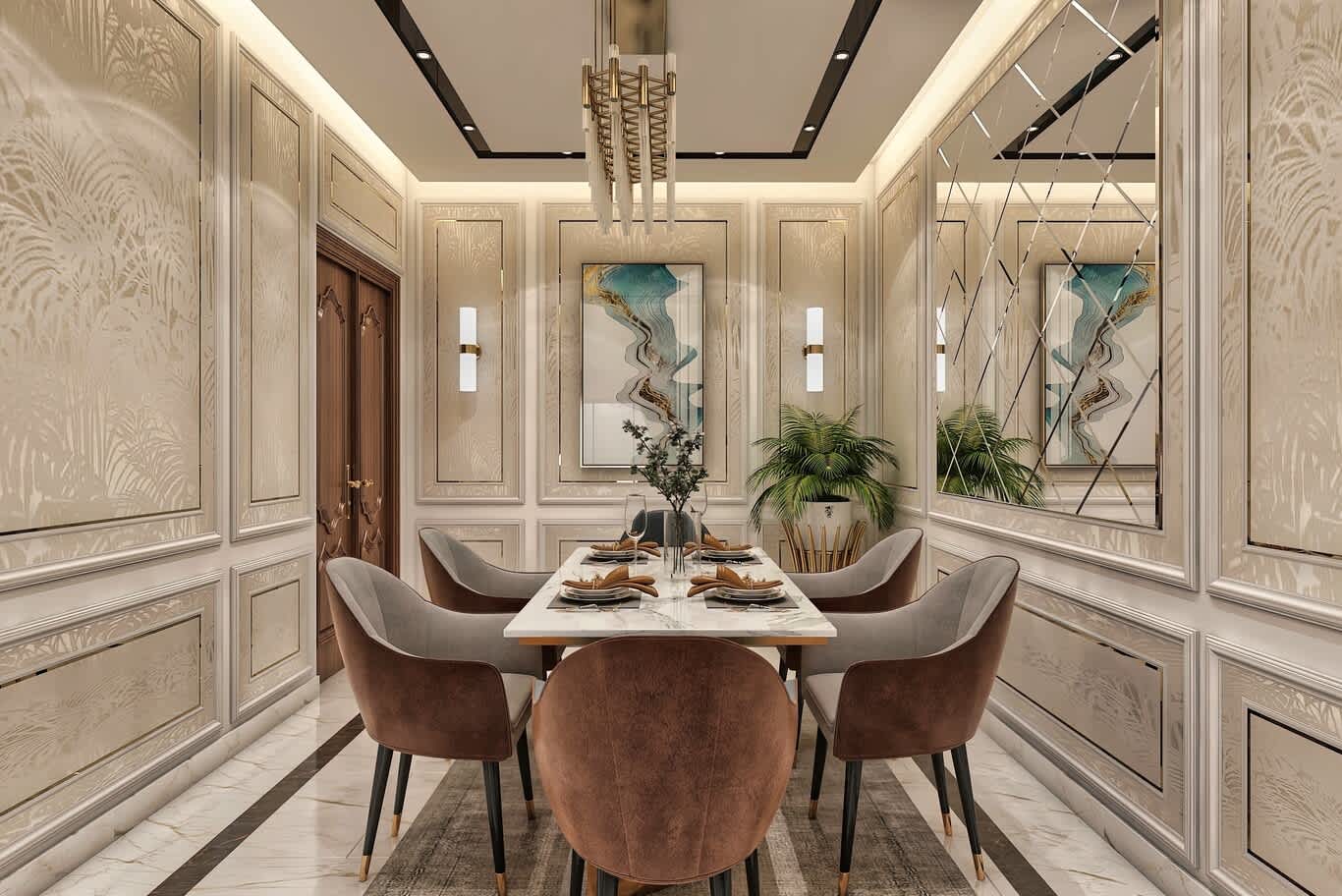 classic modern dining room design
