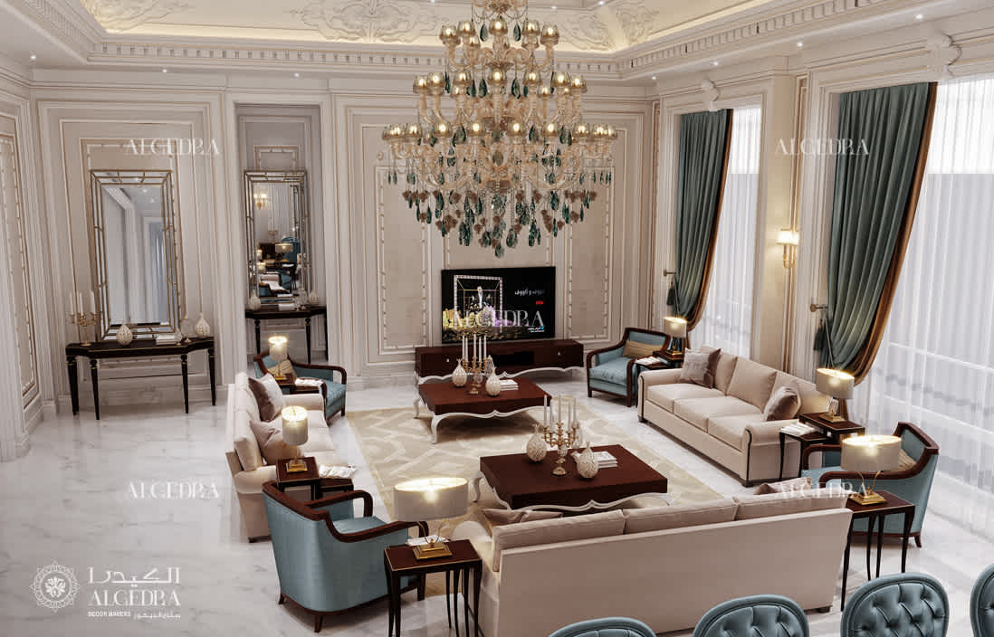 family sitting room design in Dubai