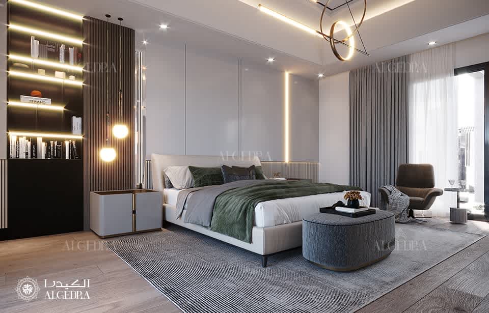 spacious master bedroom interior