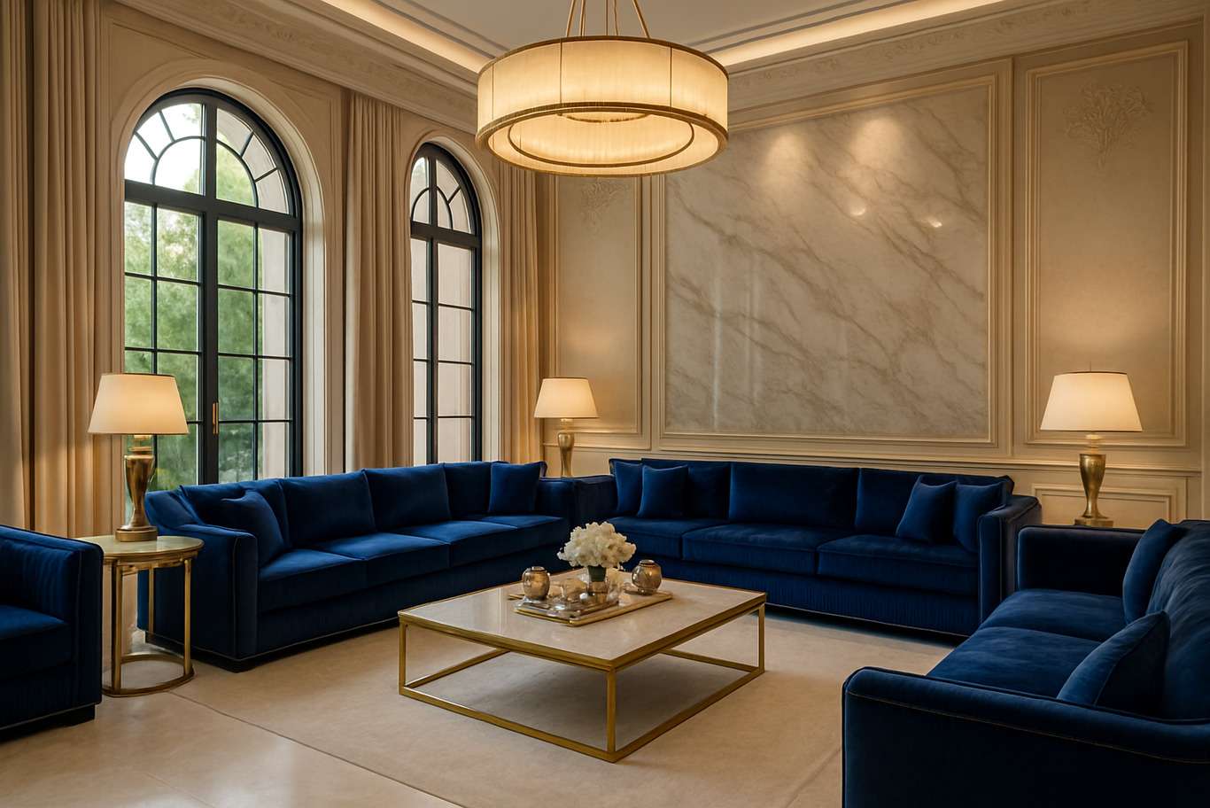 تصميم داخلي لمجلس عربي