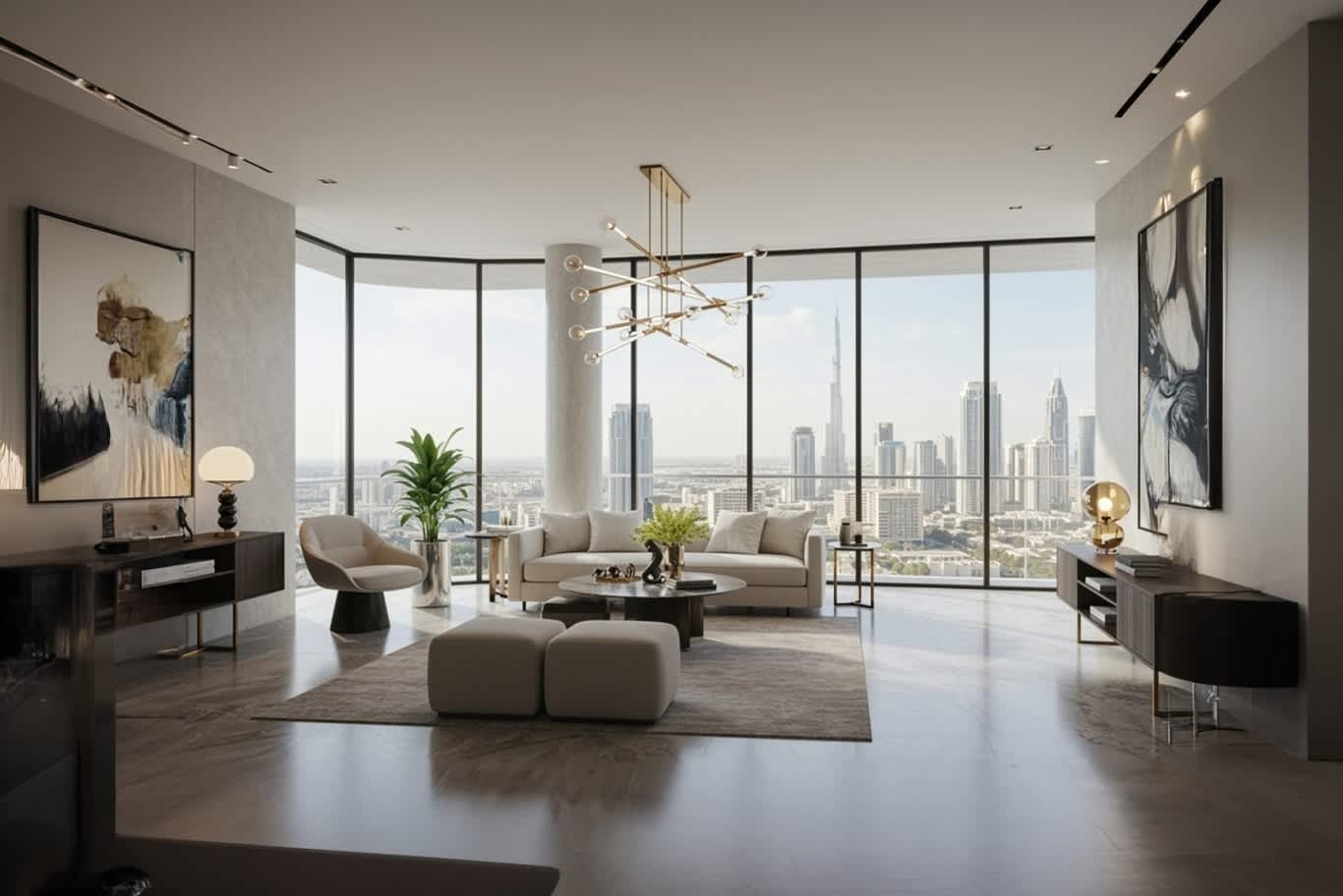 تصميم داخلي للشقق الفاخرة