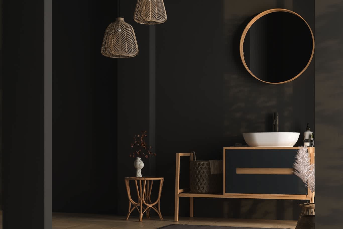 black and white interior design