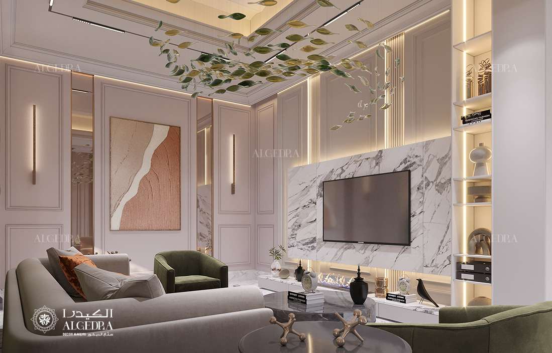 تصميم جدار غرفة المعيشة