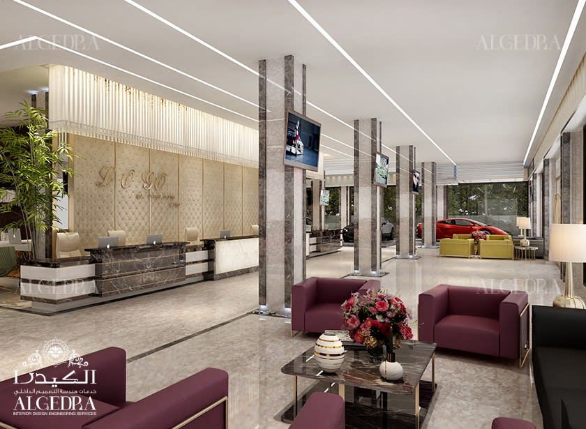 brand car showroom interior dubai