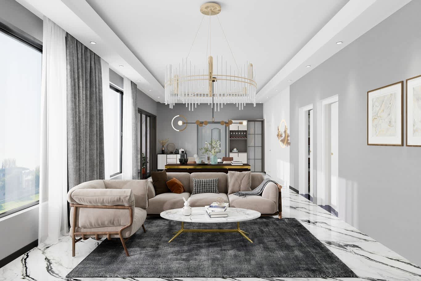 classic living room design Sharjah
