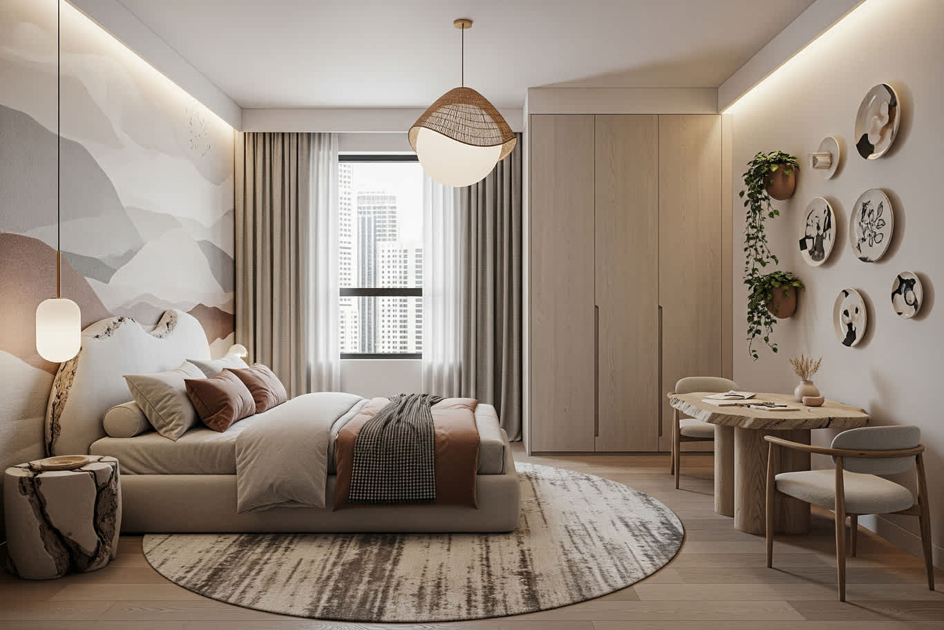 تصميم طاولة دراسة لغرفة نوم الأطفال