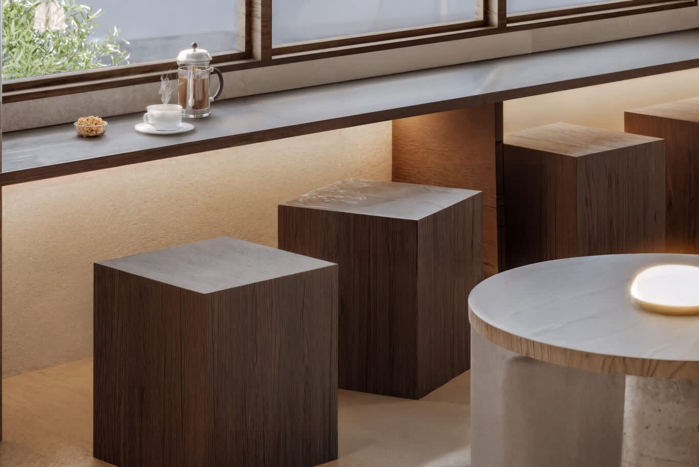 تصميم داخلي مستدام للمقاهي