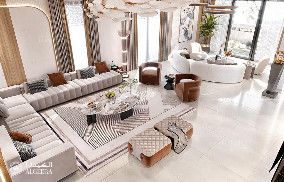 living room design in Abu Dhabi