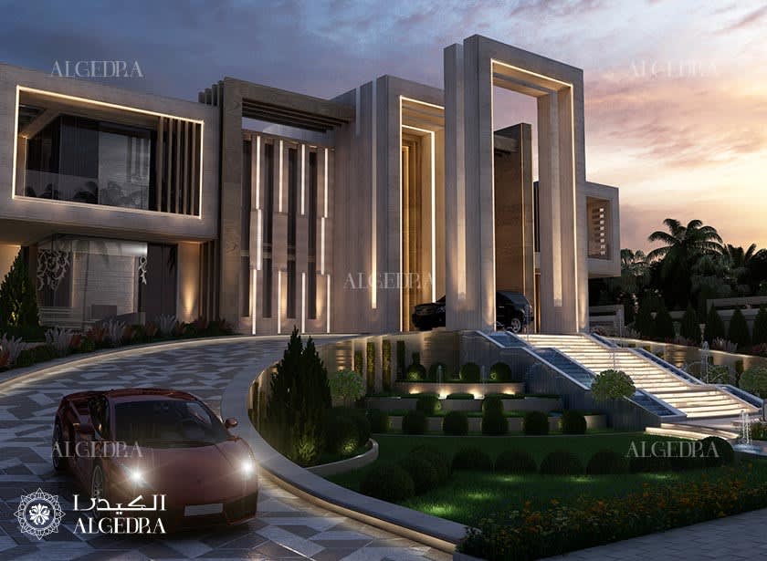 villa front design