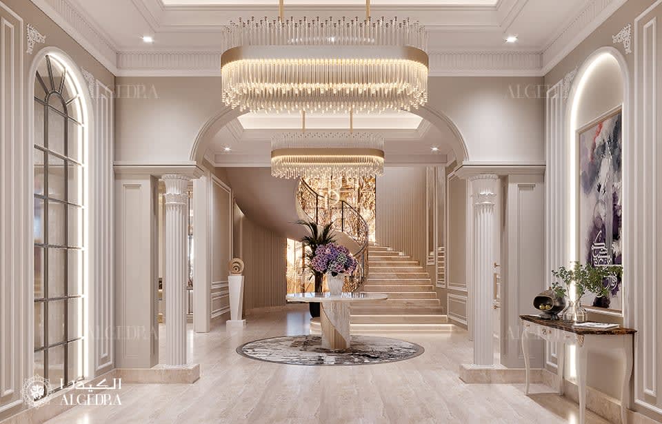 villa entrance design in Qatar