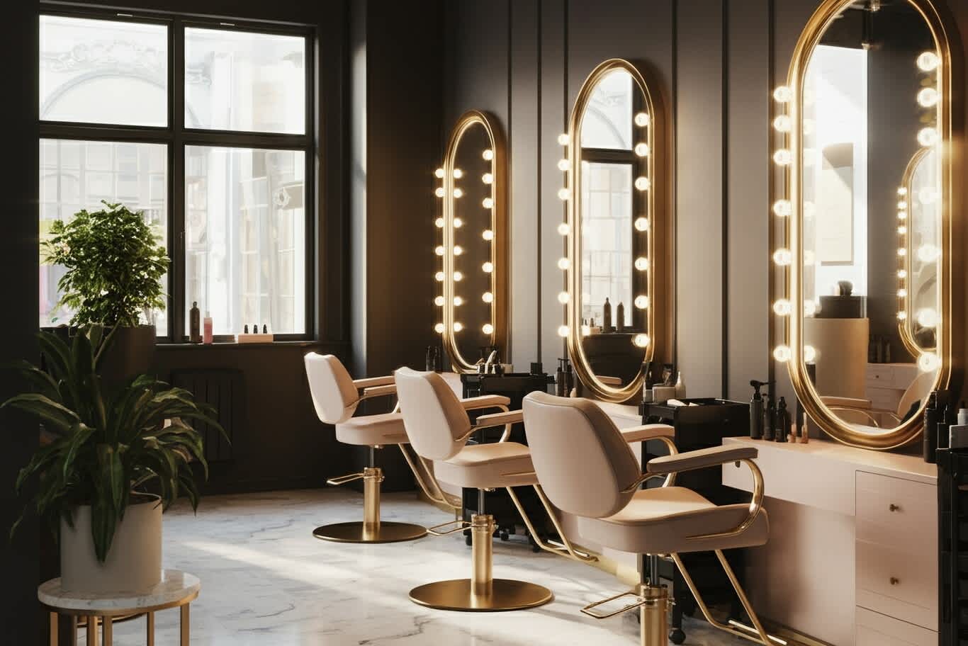 minimalist salon design style