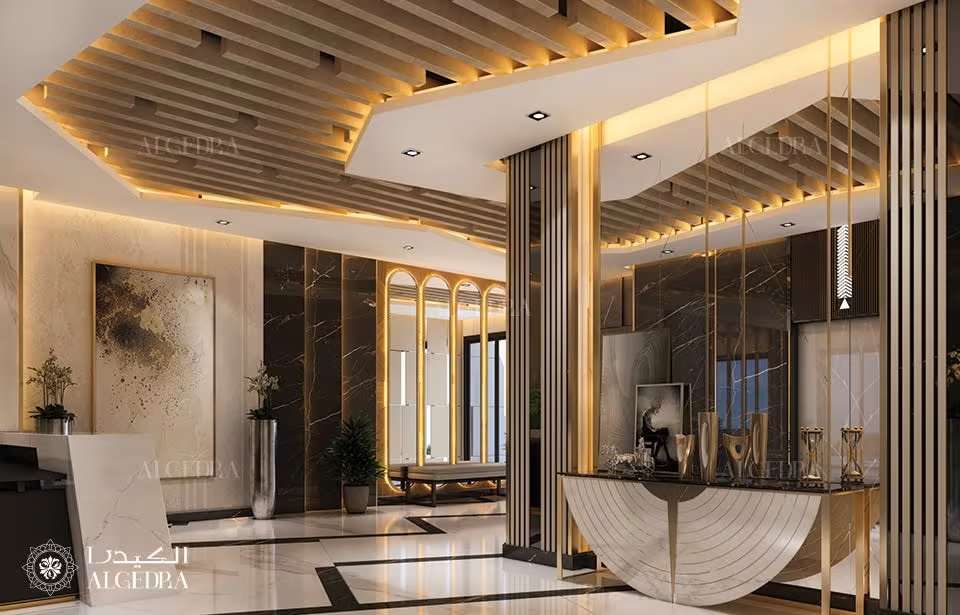 تصميم داخلي لمدخل الفيلا