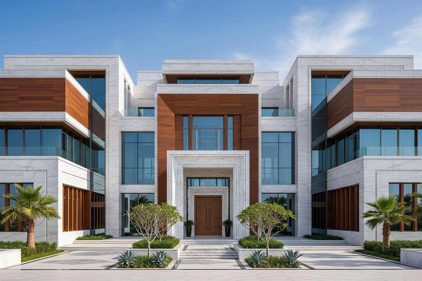 villa facade materials Dubai