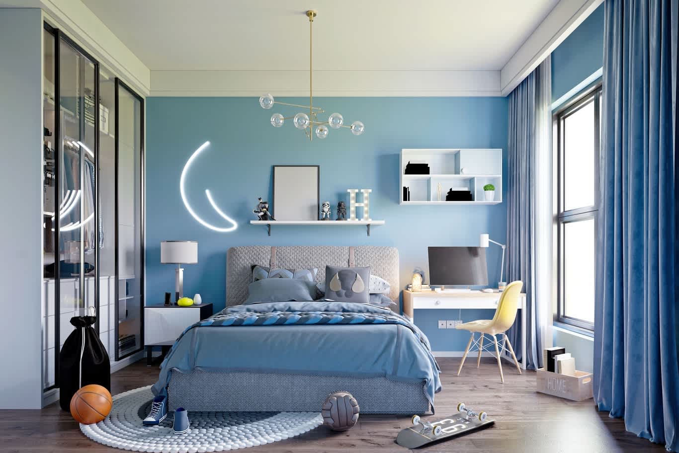 kids bedroom ideas with two beds