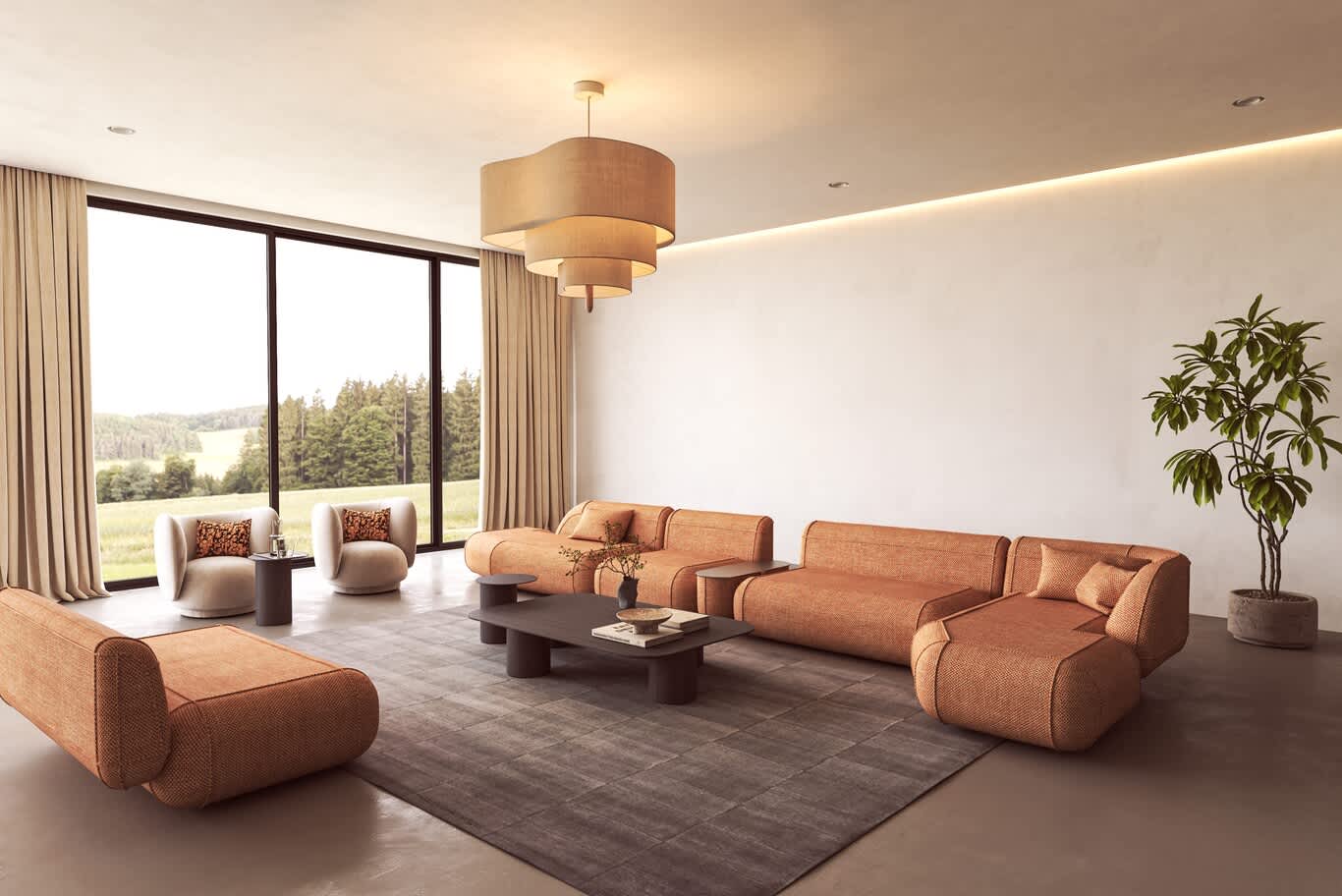 Al Barari villa family room
