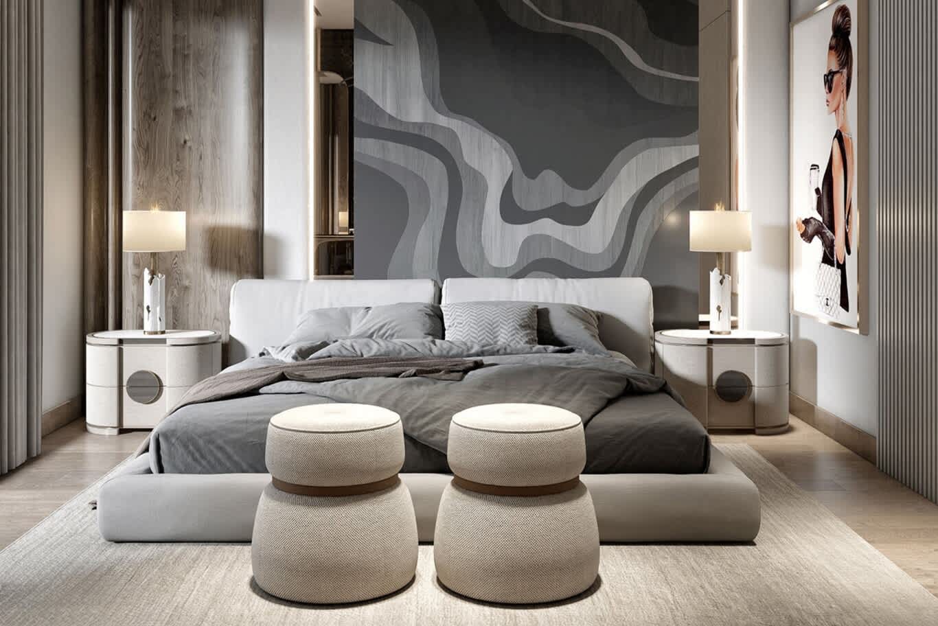 Jubail Island villa master bedroom