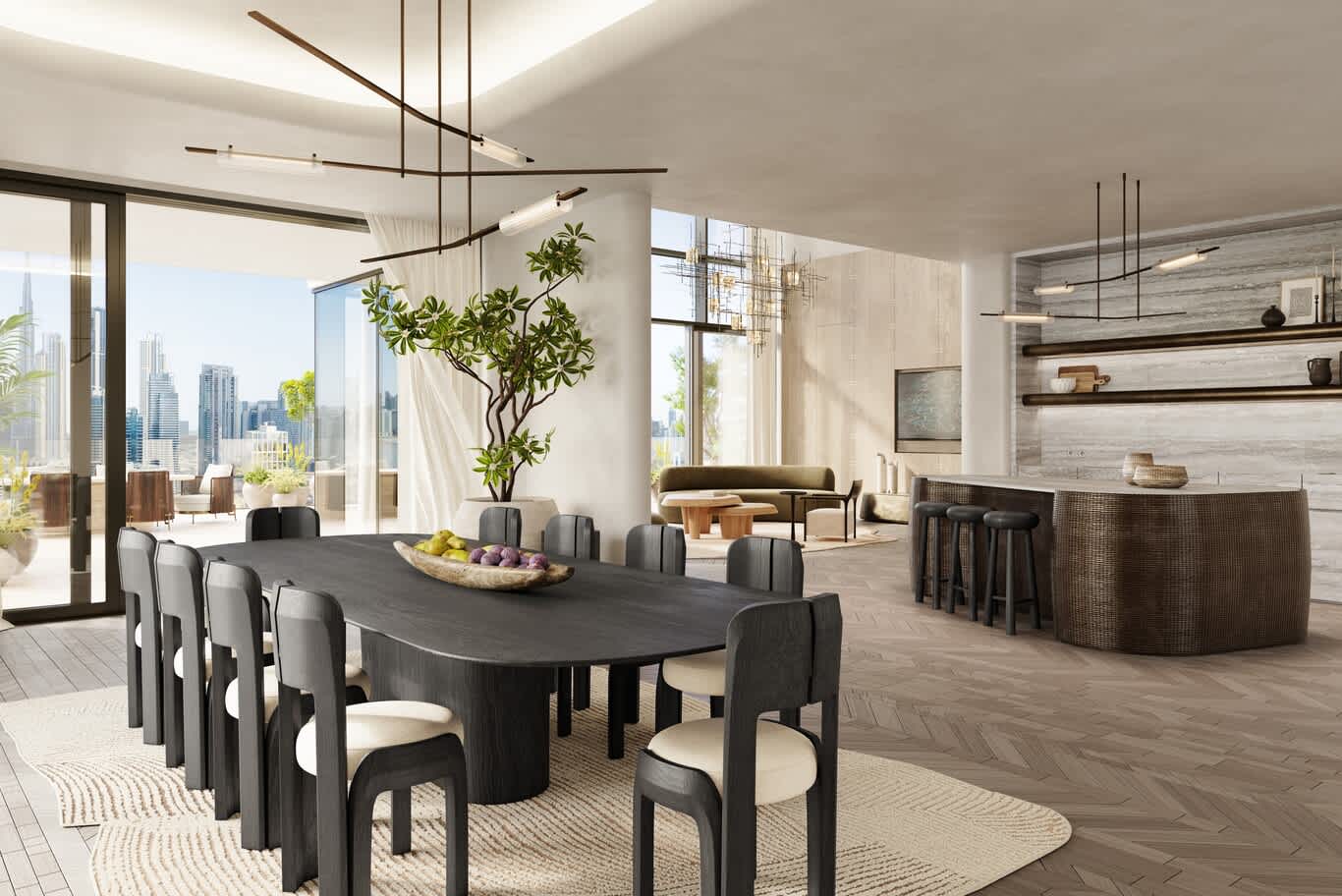 Al Reem apartment kitchen design