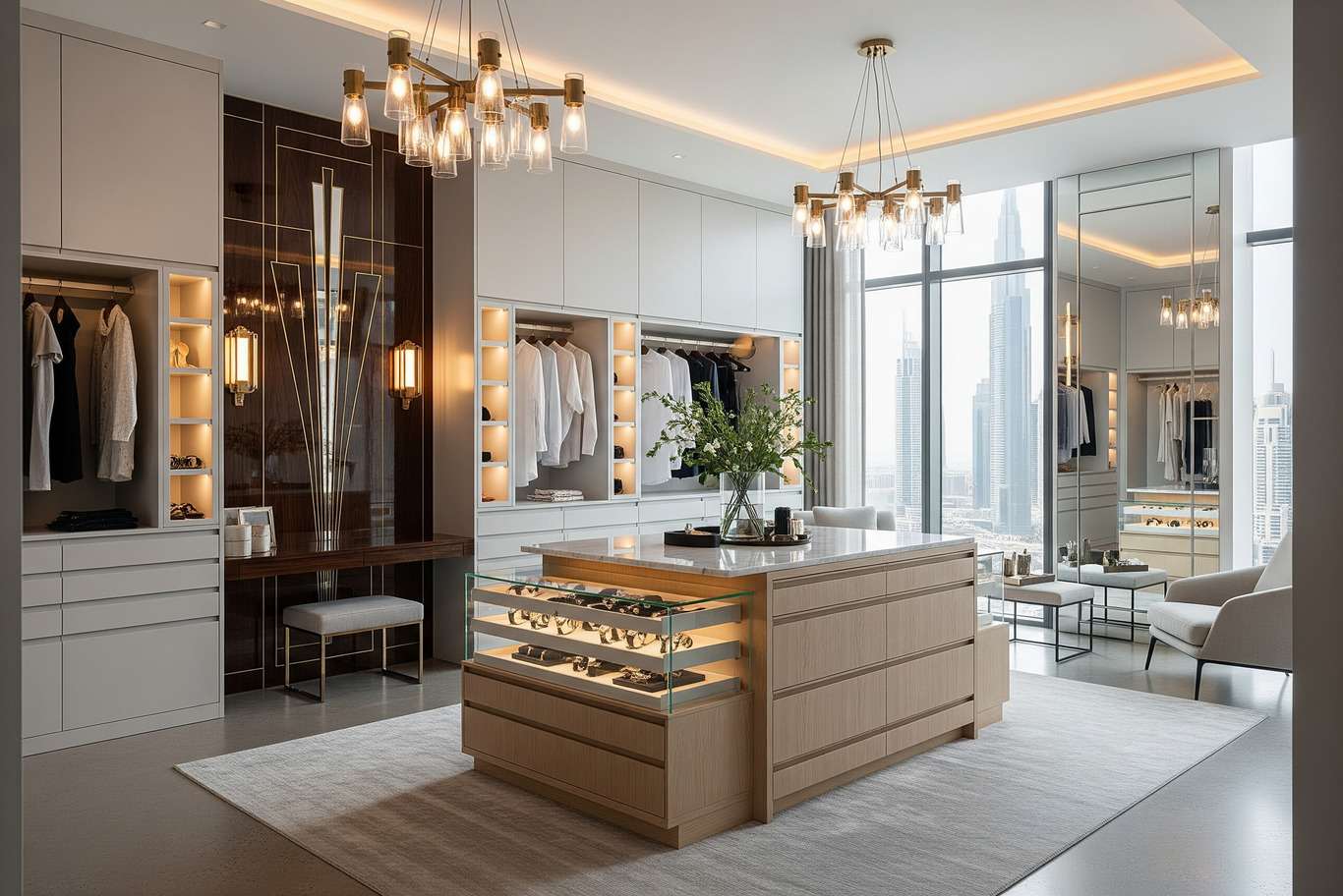 ديكور غرفة تبديل الملابس