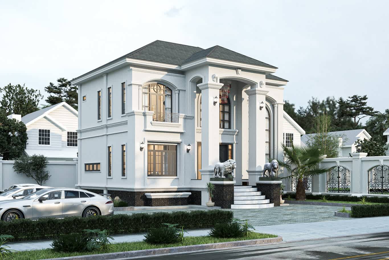 classic villa entrance design