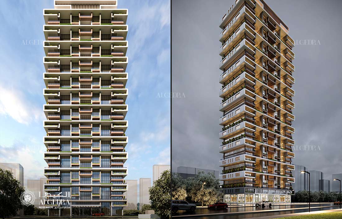 تصميم واجهة برج عالي دبي مارينا