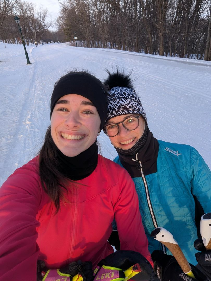 Employées Bergeron en ski de fond