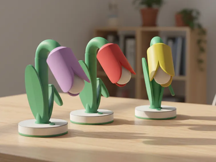 Flower Tulip Lamp E27 - Multi Part