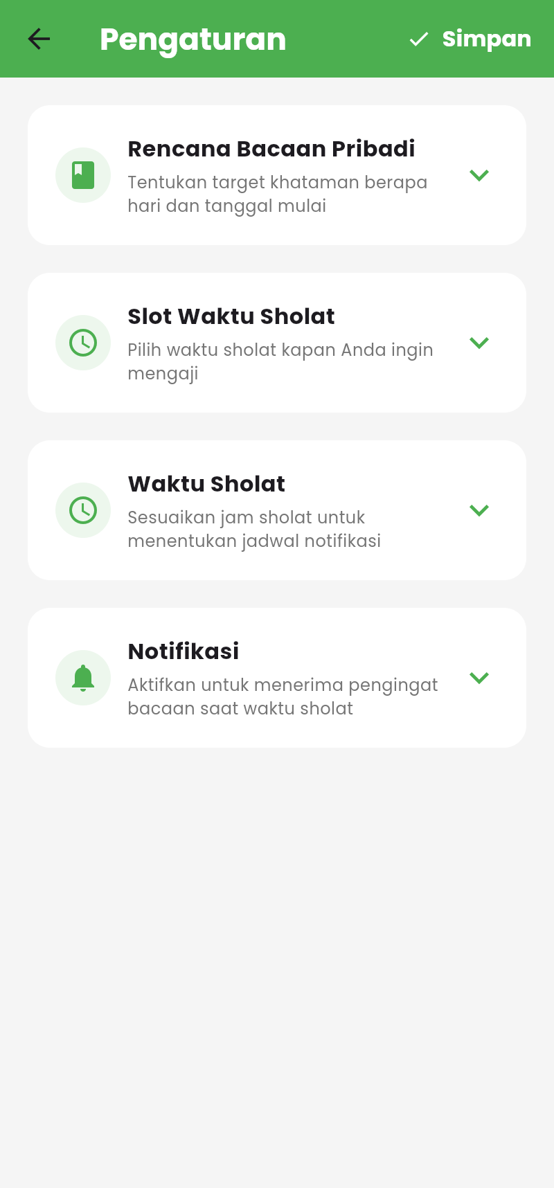 App screenshot showing create target screen