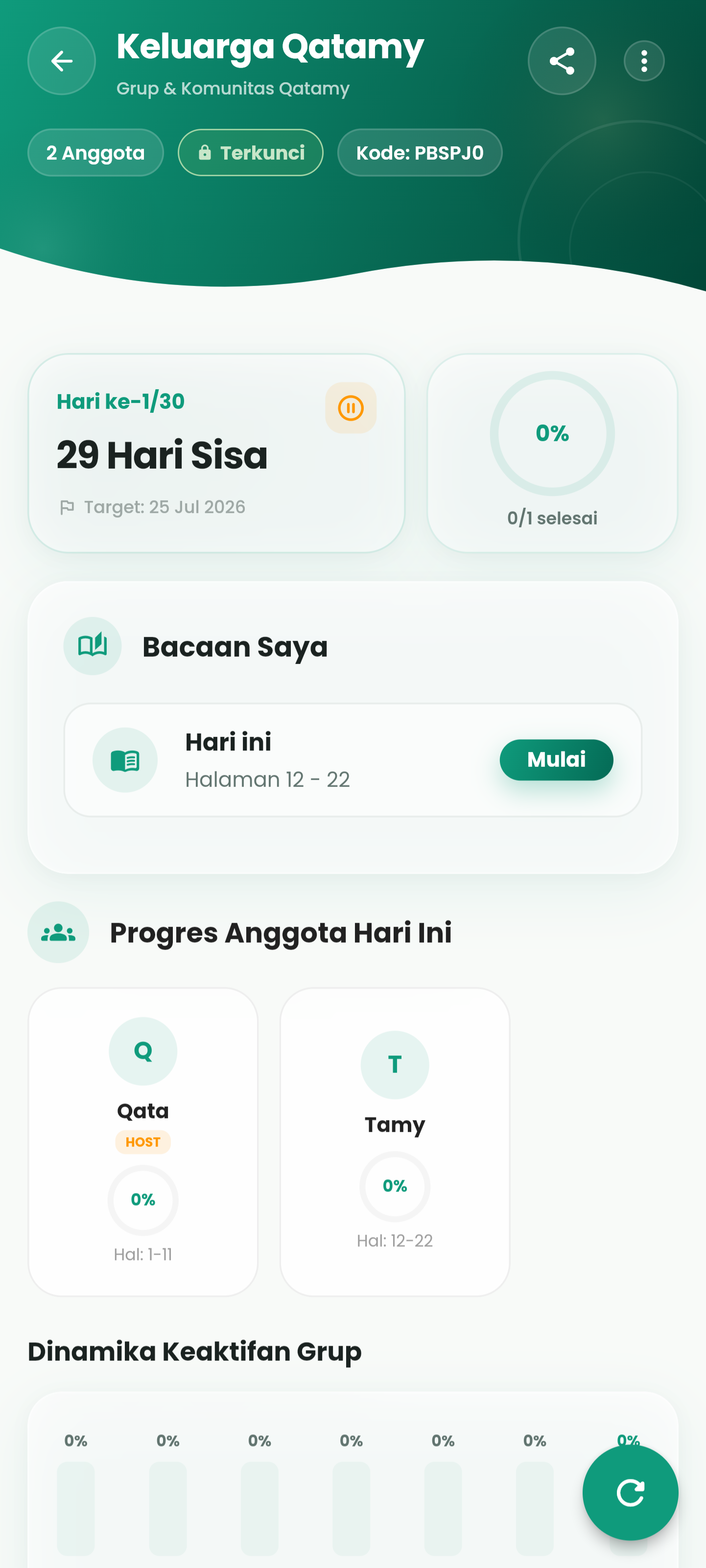 Target Grup - Pelacakan progres bersama grup