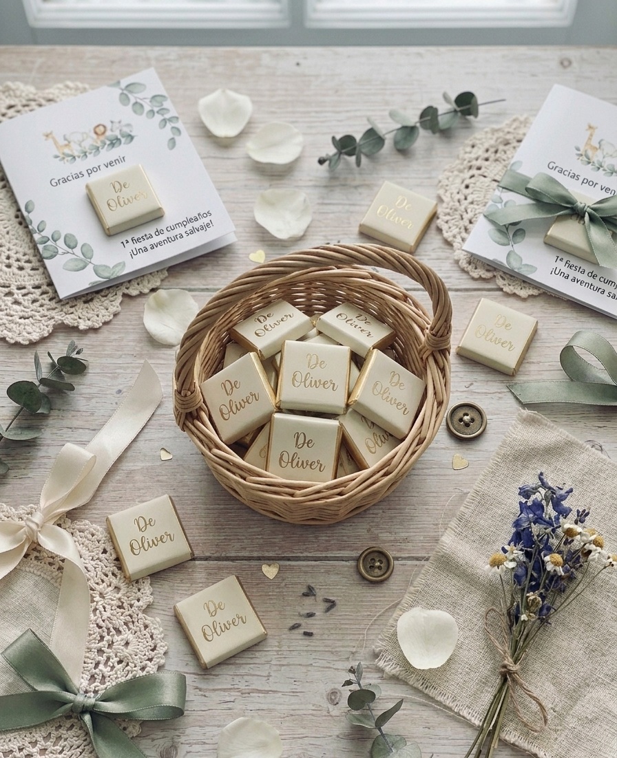 TARJETAS PERSONALIZADAS CON CHOCOLATIN