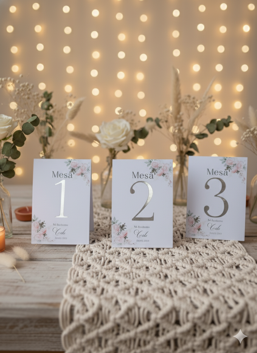 NÚMEROS DE MESA PERSONALIZADOS