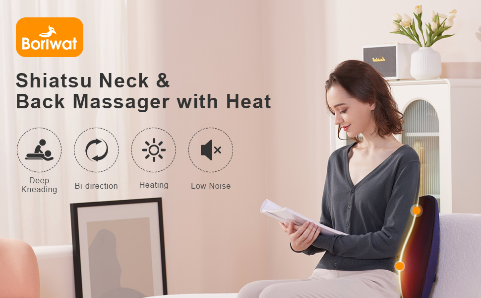 Shiatsu Neck And Back Massager With Soothing Heat – Kayla Stores