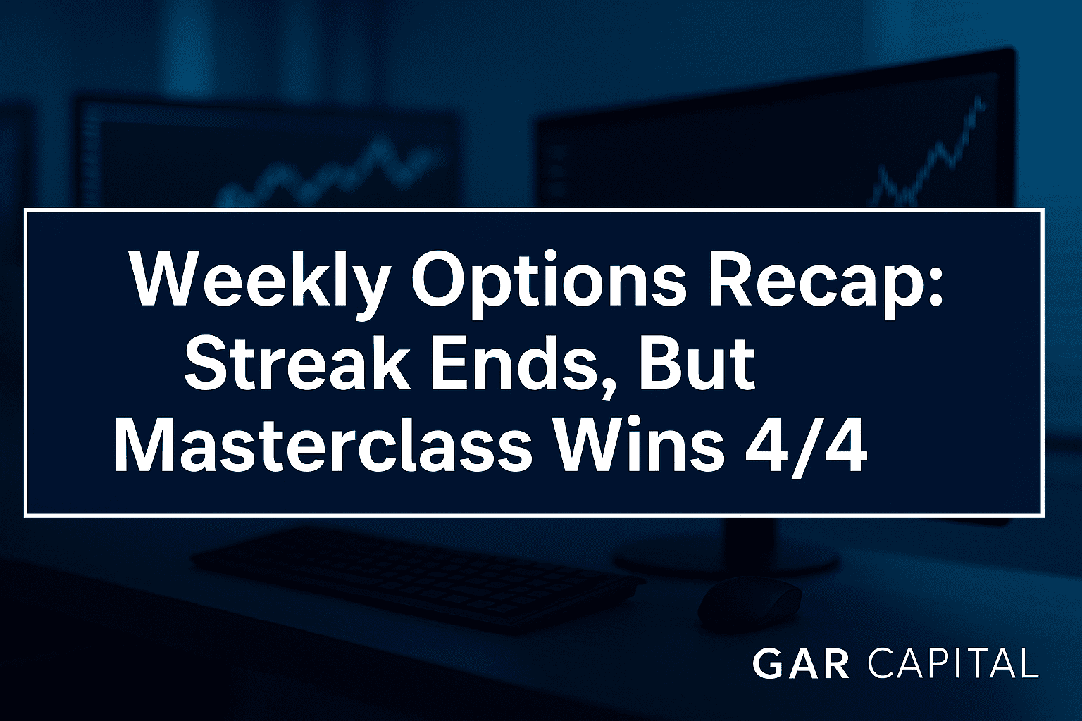 Weekly Options Recap: Streak Ends, But Masterclass Wins 4/4