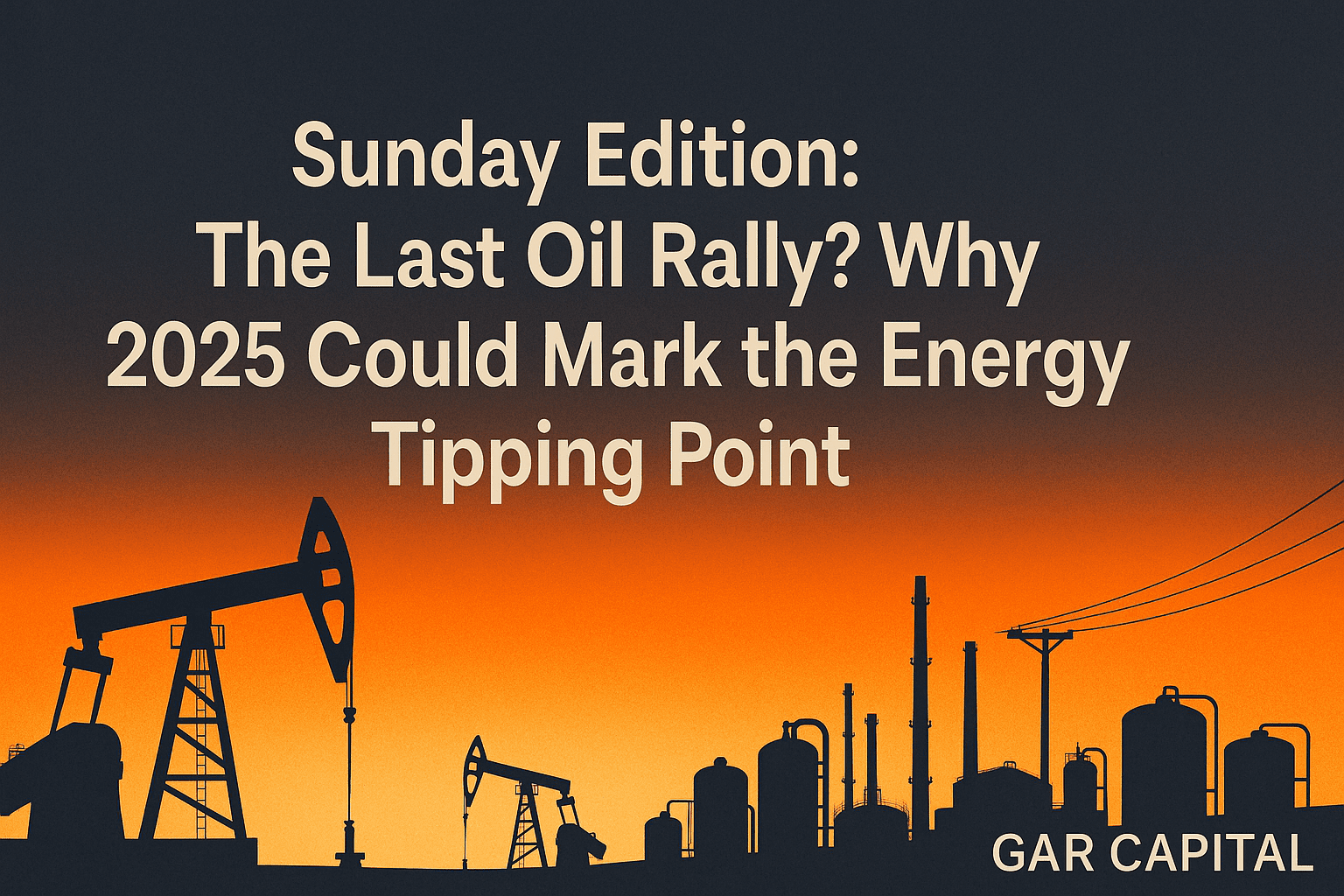 Sunday Edition: The Last Oil Rally? Why 2025 Could Mark the Energy Tipping Point