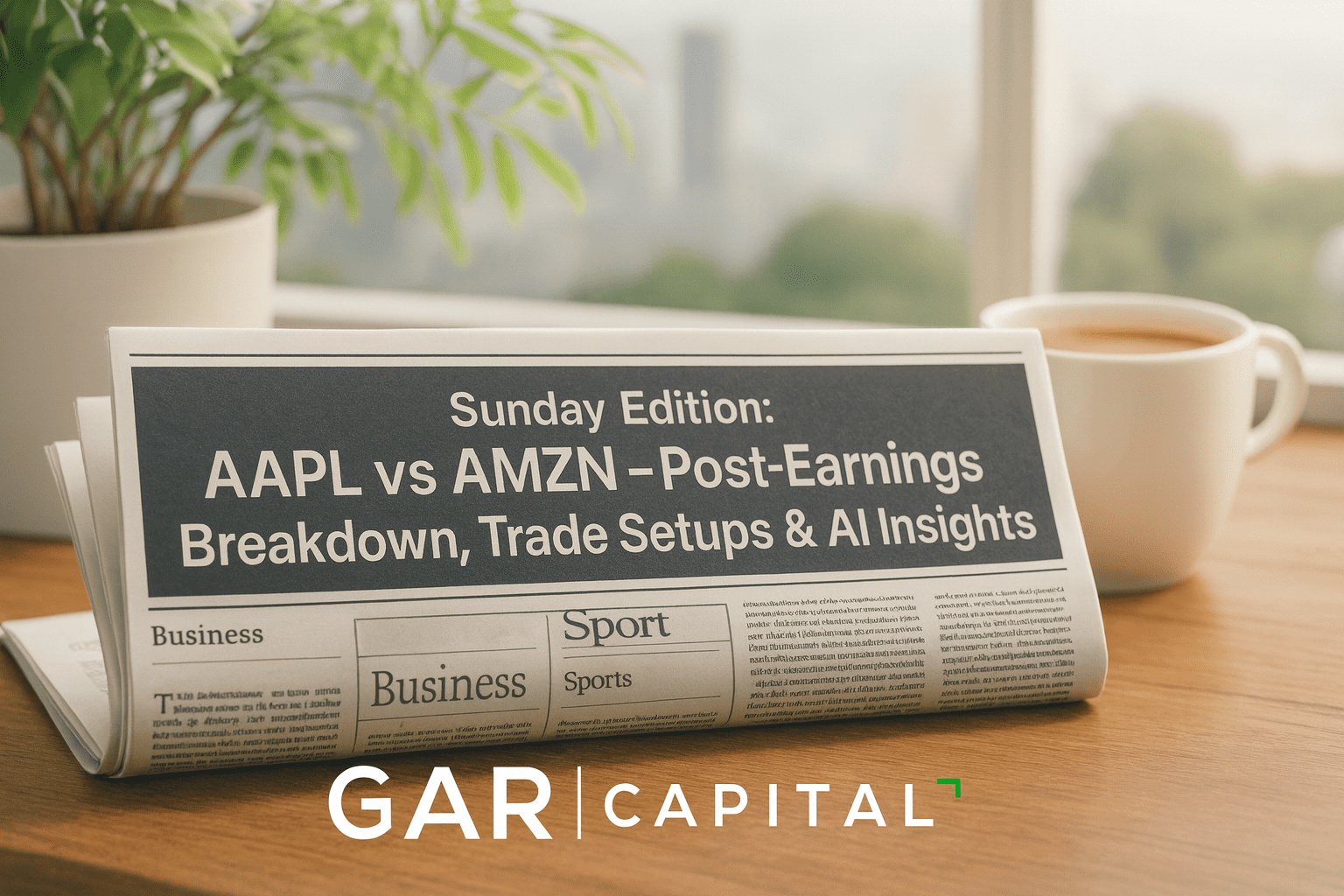 Sunday Edition: AAPL vs AMZN – Post-Earnings Breakdown, Trade Setups & AI Insights